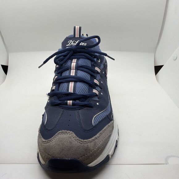Skechers D’Lites Navy Blue Gray Shoes Sneakers 11947W Womens Size 11 Wide Damage - Picture 10 of 13